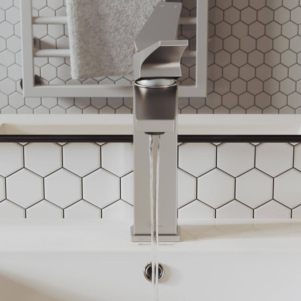 Brushed Nickel Single-Handle Bathroom Faucet