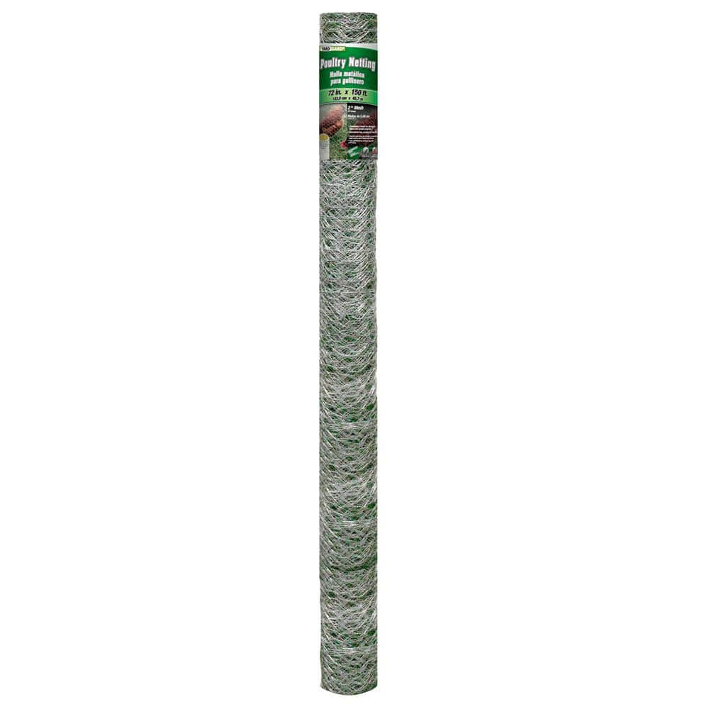 YARDGARD 6 Ft. X 150 Ft. 20 GA Poultry Netting-Galvanized Steel 2 In ...