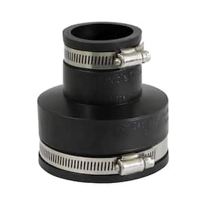3 in. x 1-1/2 in. PVC Flexible Reducing Coupling with Stainless Steel Clamps