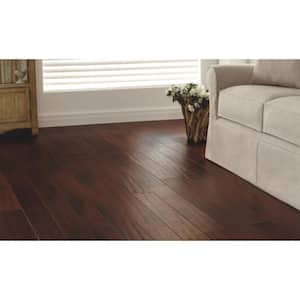 Hand Scraped Strand Woven Brown 3/8 in. T x 5-1/8 in. W x 36 in. L Engineered Click Bamboo Flooring