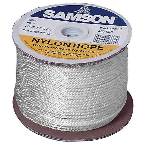 SAMSON Solid Braid Nylon 1/8 x 500 ft. 019 008 005 030 - The Home Depot