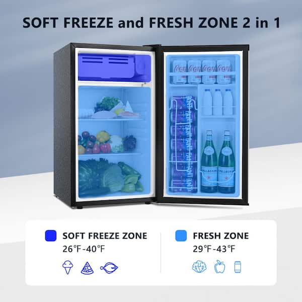 SIMZLIFE 17.5 in 3.2 cu.ft. Compact Mini Refrigerator with Freezer