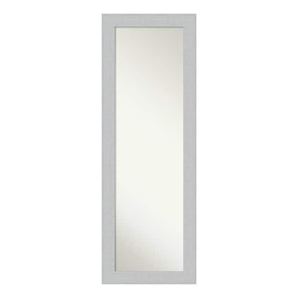 Amanti Art Large Rectangle Distressed White Beveled Glass Modern Mirror (52.25 in. H x 18.25 in. W)