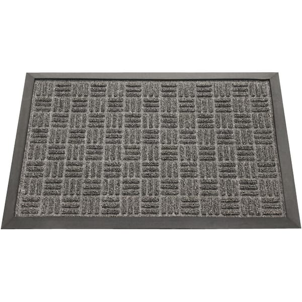 Wellington Carpet Doormat Charcoal 16 in. x 24 in. Rubber Carpet Mat