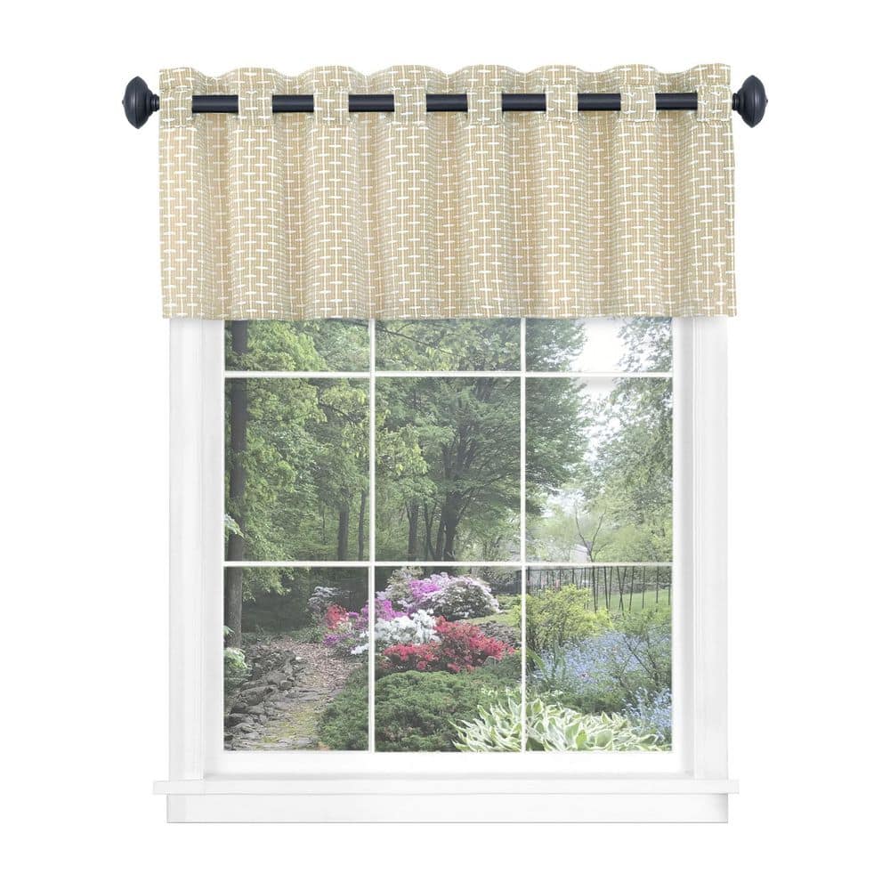 Bedford Light Filtering Window Curtain Valance - 58x13 - Tan price history on PriceWatchPro