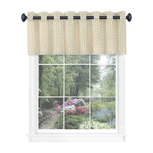Bedford Light Filtering Window Curtain Valance - 58x13 - Tan