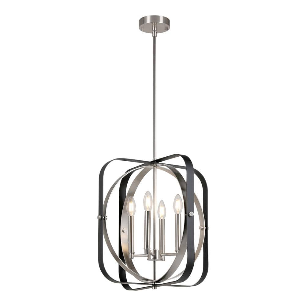 Image Dorance Armstrong image beautiful image beautiful image beautiful image beautiful - Luminosa 4-Light Black/Brushed Nickel Pendant LT1046 - The Home Depot