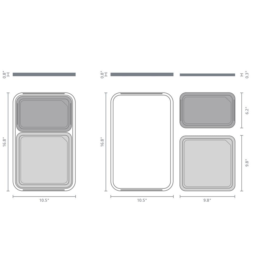 Green and Light Green Plastic Rectangular Cutting Board Set