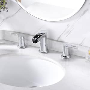 Waterfall 8 in. Widespread 2-Handle Bathroom Faucet in Chrome