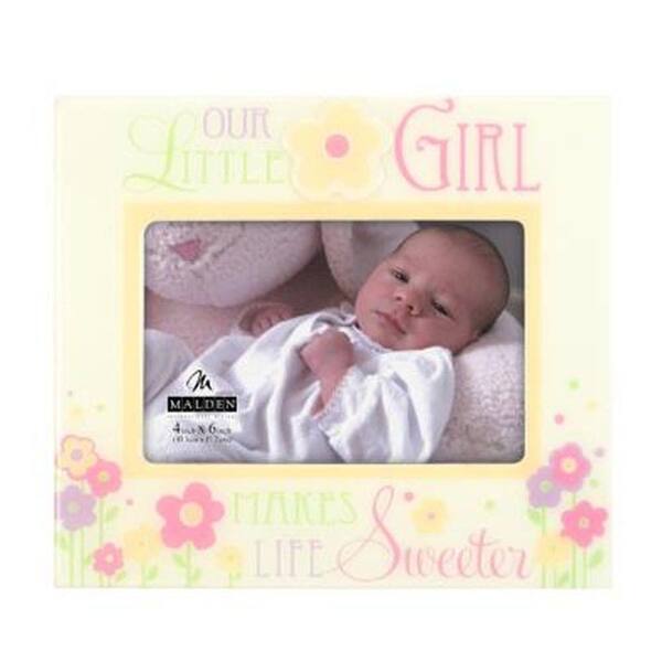 Unbranded Our Little Girl 1-Opening 7.5 in. x 8.5 in. Pink Picture Frame