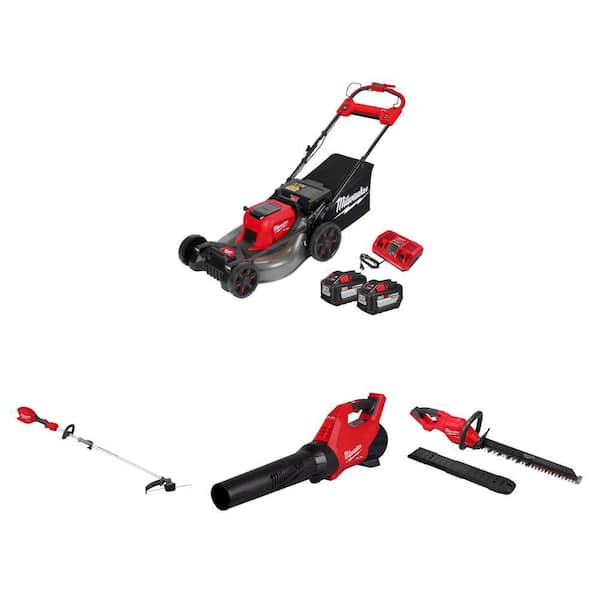 M18 FUEL 21 in. Self-Propelled Mower, 16 in. String Trimmer, 120 MPH Blower and 24 in. Hedge Trimmer Combo (Tool-Only)