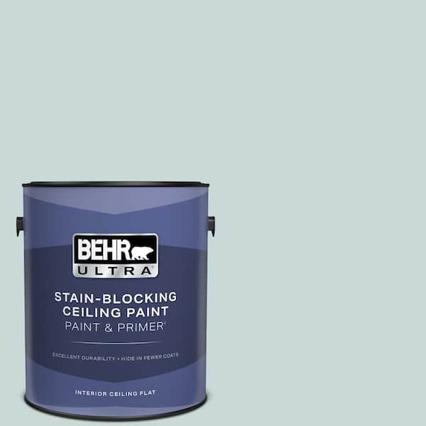 1 gal. #PPU13-16 Offshore Mist Ceiling Flat Interior Paint & Primer