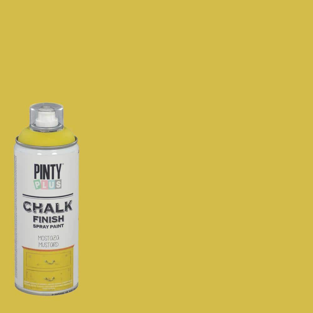 11.82 oz. Mustard Yellow Chalk Finish Spray Paint -  PINTY PLUS, NOV 801