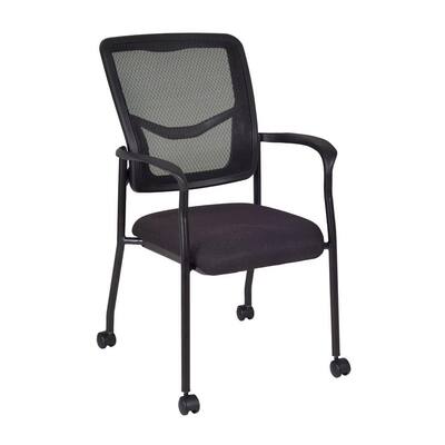 Frock Black Side Chair with Casters