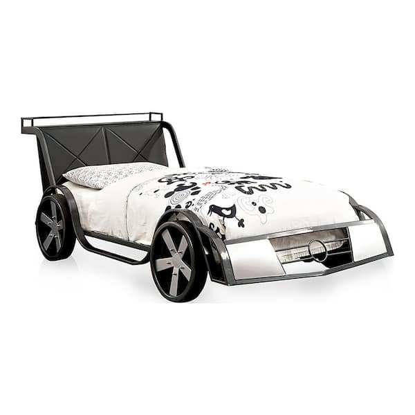 Aventura Silver and Gun Metal Full Car Bed