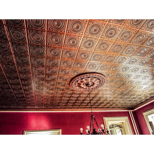 Maurice 2 ft. x 2 ft. Glue-up Ceiling Tile in Patina Copper (40 sq. ft. / case)