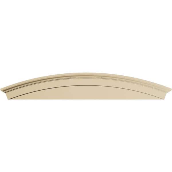 82-in W x 14-in H x 2-3/4-in P Arched Signature Urethane Pediment, Primed Tan