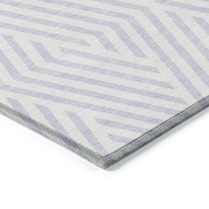 Chantille ACN550 Lavender 5 ft. x 7 ft. 6 in. Machine Washable Indoor/Outdoor Geometric Area Rug