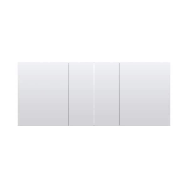 ROSA 72 in. W x 30 in. H Rectangular Aluminum Medicine Cabinet with Mirror