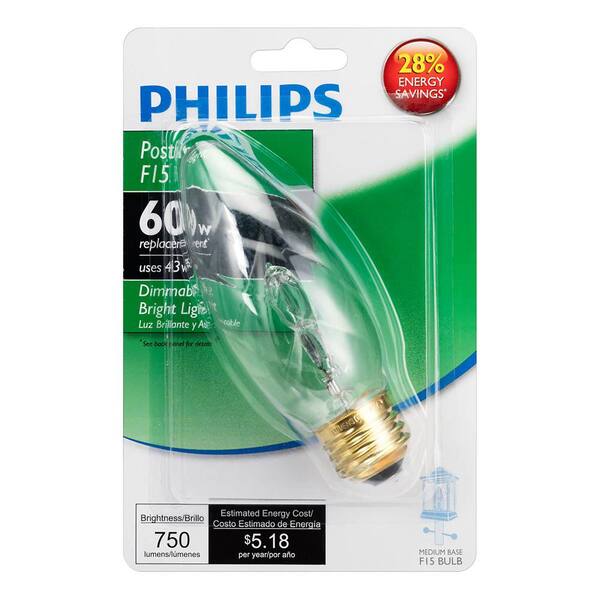 REPLACEMENT BULBS FOR PHILIPS BC60F15/HAL/POST TOP 60W 120V 2 