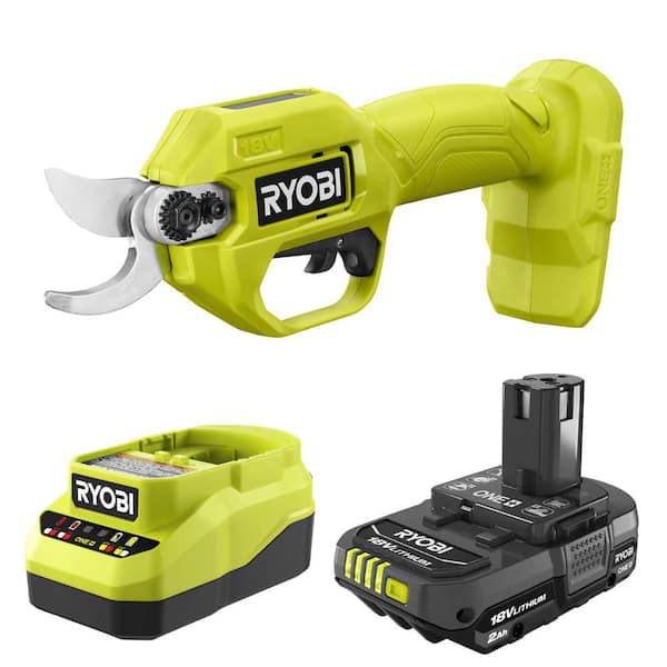 RYOBI ONE+ 18V Cordless Pruner with 2.0 Ah Battery and Charger