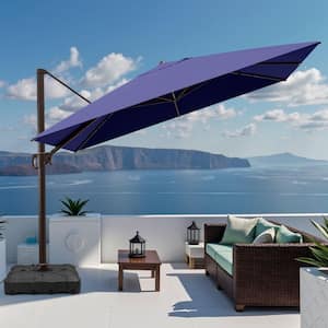 CLOUDFLY 11 ft. x 9 ft. Patio Umbrella with 8-Wheel 260 lbs Base
