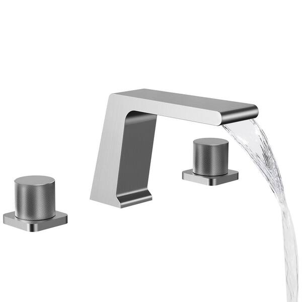 CRANACH 8 in. Widespread 2Handle Waterfall Spout Bathroom Faucet with