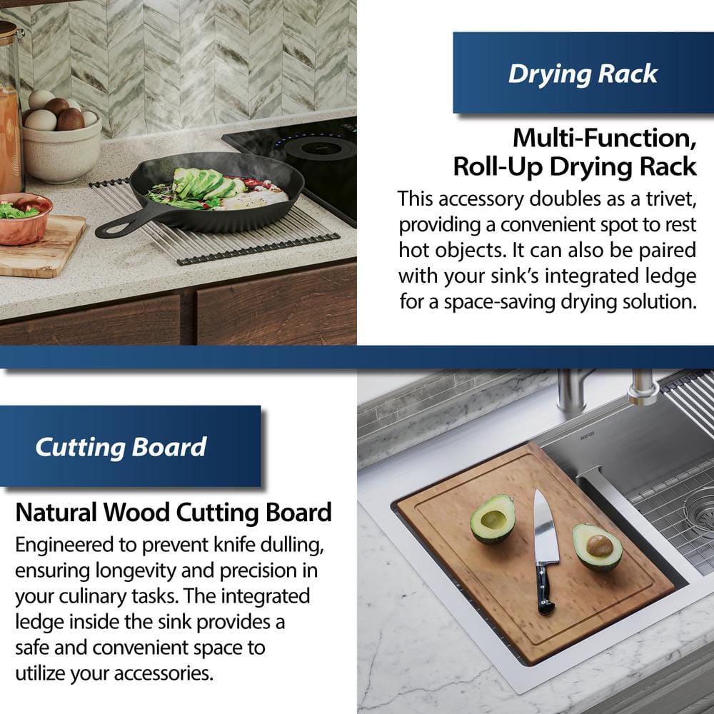 Elite 33'' Double Bowl Stainless Steel Kitchen Sink