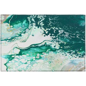Copeland Emerald City 1 ft. 8 in. x 2 ft. 6 in. Abstract Accent Rug