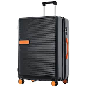 28 in. Black Hardshell Expandable Lightweight Spinner Suitcase with TSA Lock