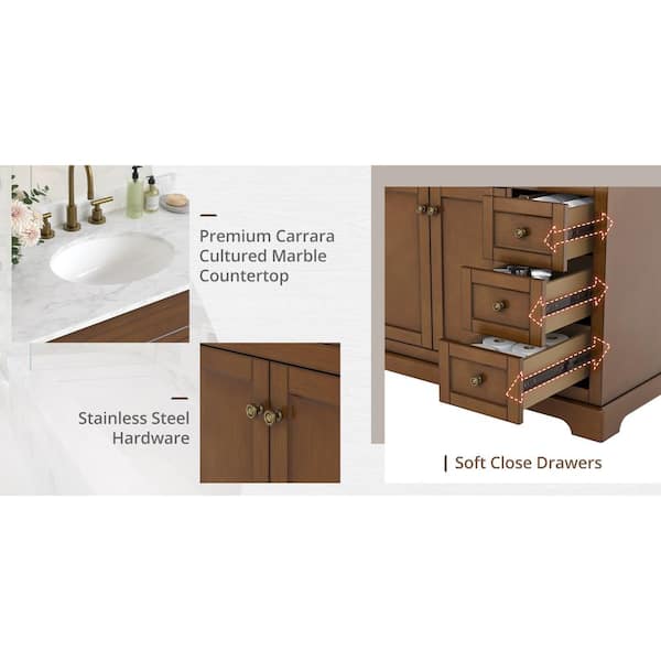 OrangeOne Washington 36 in. W x 21.5 in. D x 35 in. H Single Sink