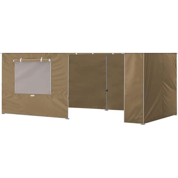 Terracemaster Series 10 ft. x 20 ft. Khaki Pop-Up Canopy Tent with 4-Zippered Sidewalls