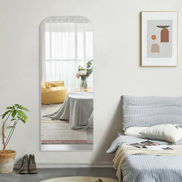 Lirago 21 in. W x 64 in. H Iron Frame Full Length Mirror in Gold