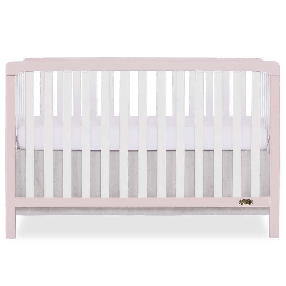 Dream On Me Ridgefield Brush Pink White 5-in-1 Convertible Crib, Blush Pink and White -  735-BPW