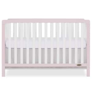 Ridgefield Brush Pink White 5-in-1 Convertible Crib