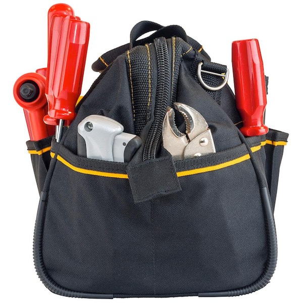 CAT 16 in. 14-Pocket Tech Wide Mouth Tool Bag in Black 980206N