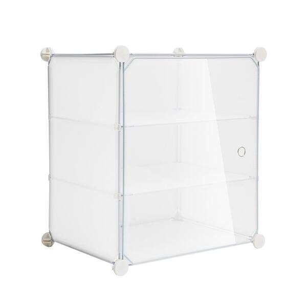 YIYIBYUS 71.2 in. H x 49.6 in. W White PP Shoe Storage Cabinet HG