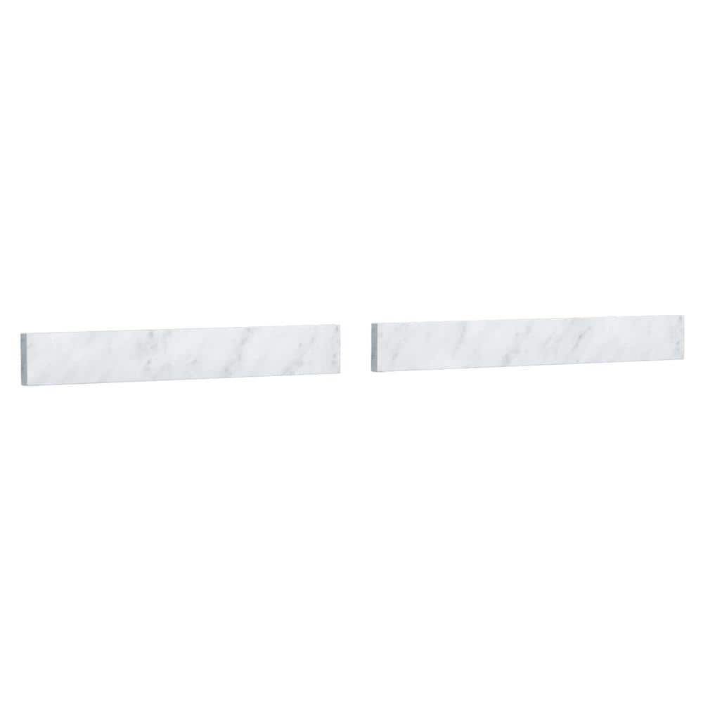 Wyndham Collection 48 in. Marble Backsplash in White Carrara WCFVCA148BSCW The Home Depot