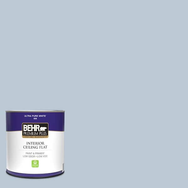 BEHR PREMIUM PLUS 1 qt. #S520-2 Journeys End Ceiling Flat Interior Paint