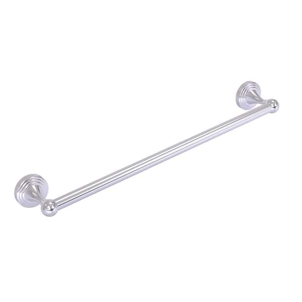 Allied Brass Sag Harbor Collection 36 in. Wall Mounted Single Towel Bar in Satin Chrome