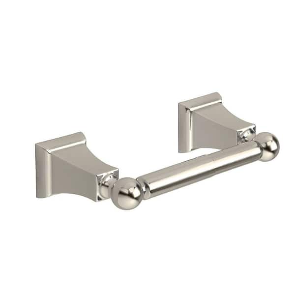 American Standard Traditional Square Double Post Toilet Paper Holder in Brushed Nickel
