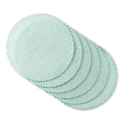 HOMETEX 8 in. x 8 in. Clear Polycarbonate Round Placemats (Set of 2)  FPDE08ERA2 - The Home Depot