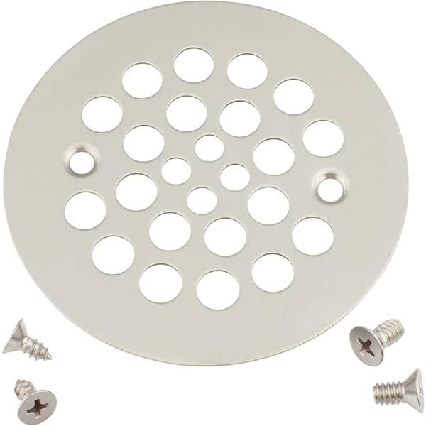 Dyiom 4.25 in. W x 4.25 in. D Golden Shower Strainer Drain Trim Set, Screw in Shower Strainer Drain Cover