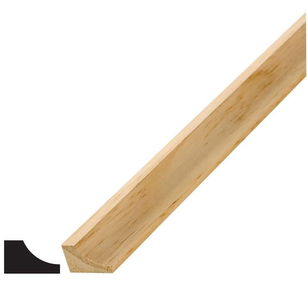 Alexandria Moulding WM 94 11/16 in. D x 1-1/8 in. W Pine Wood Cove Molding