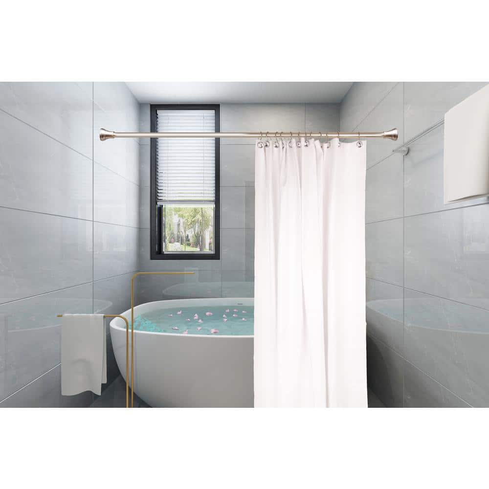 Brushed Nickel Crystal Design Shower Curtain Hooks Set of 12