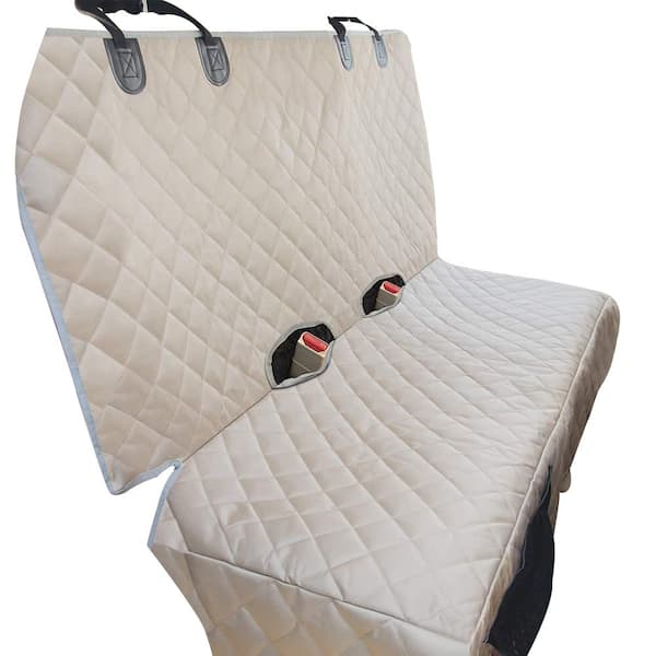 Shatex Dog Car Seat Cover Waterproof Backseat Protector Nonslip Rear Seat Cover for Kids, Beige