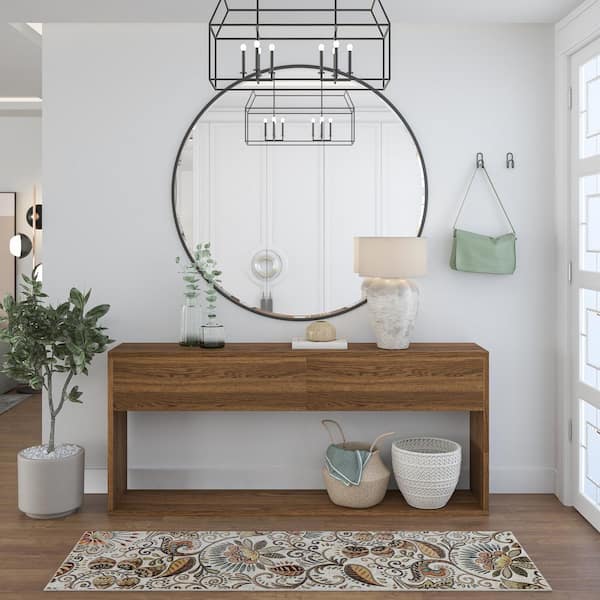 Capri Abstract Ivory 2 ft. x 10 ft. Indoor Runner Rug