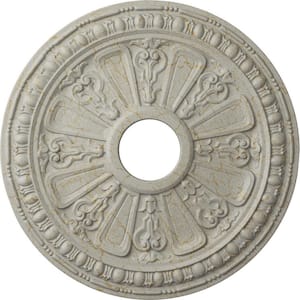 1-1/8 in. x 18-1/8 in. x 18-1/8 in. Polyurethane Raymond Ceiling Medallion, Pot of Cream Crackle