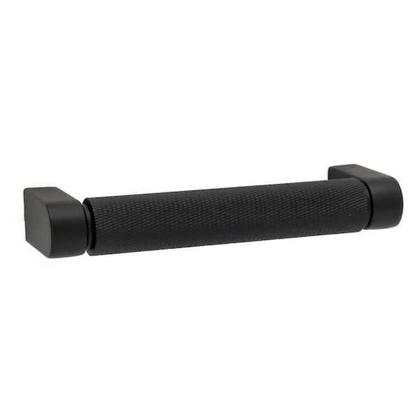 Kent Knurled 3-3/4 in. (96 mm) Center-to-Center Industrial Matte Black Bar Drawer Pull