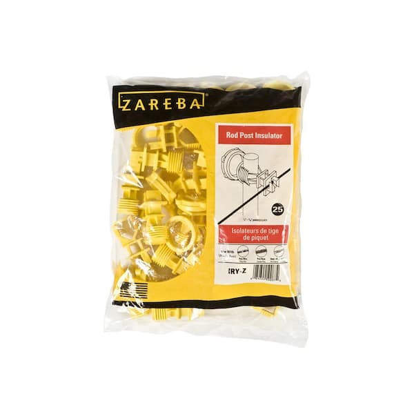 Zareba Yellow Round Post Insulator (25 Per Bag)
